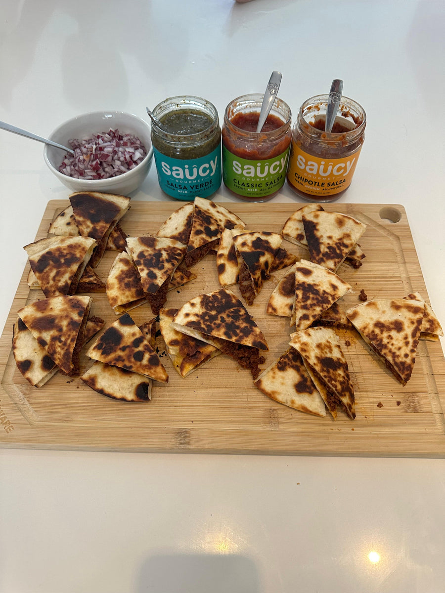 Chipotle & Chorizo Quesadillas – Saucy Gourmet