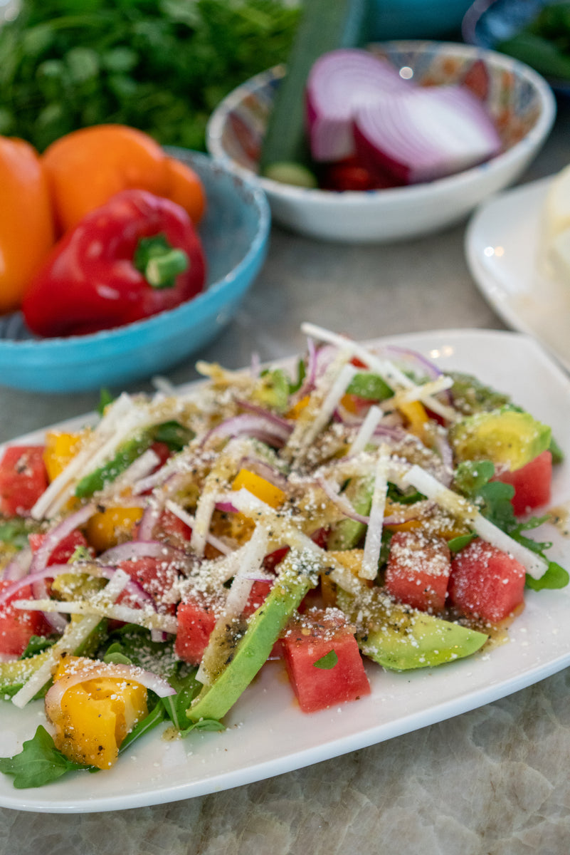 Avocado Jicama Salad with Summer Watermelon Saucy Gourmet
