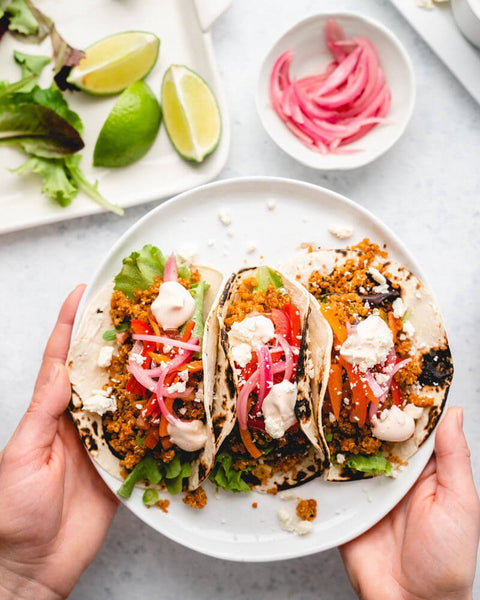 Vegan Tacos with Pickled Red Onion