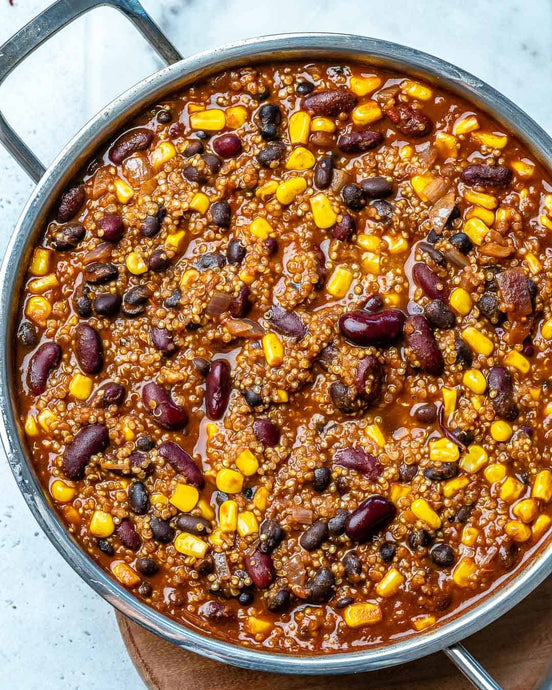 Vegetarian Three-Bean & Quinoa Chili